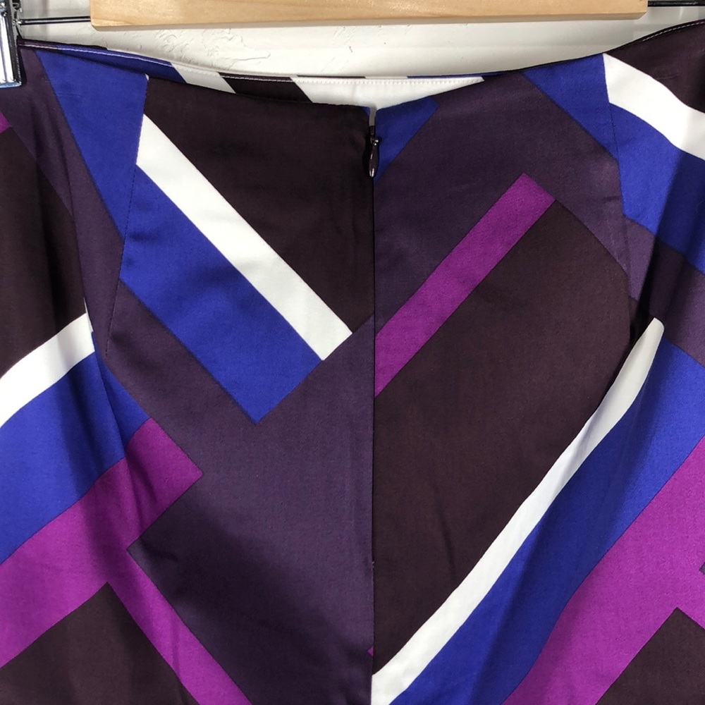 Ann Taylor purple and blue print skirt size 8 - Picture 5 of 8